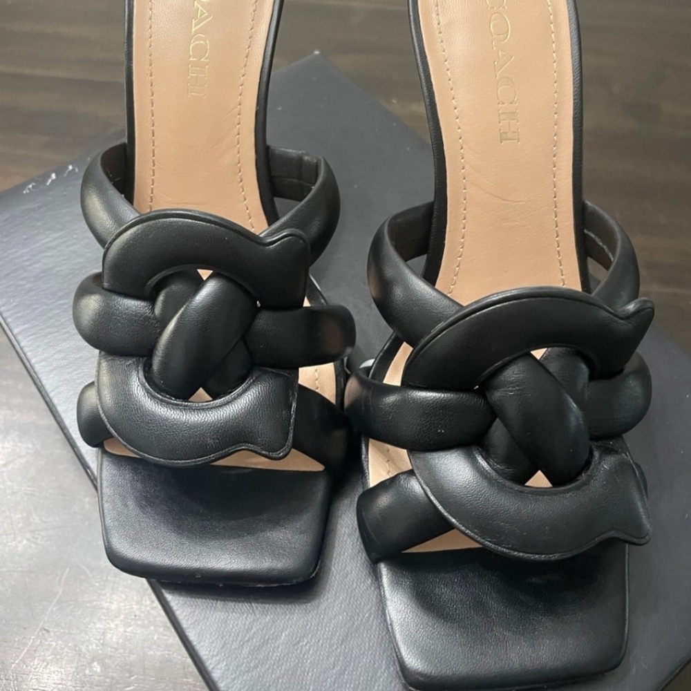 Coach Kellie Leather Sandals SZ 9 - Picture 4 of 9
